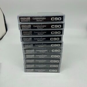 10 Pcs Maxell Professional‎ Industrial Communicator Series C90 Cassettes